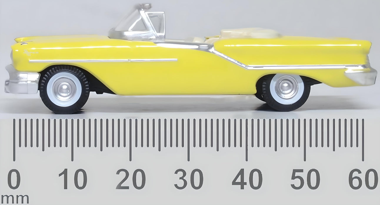 Oxford Diecast Oldsmobile 88 Convertible 1957 Coronado Yellow 87OC57001 Measurements