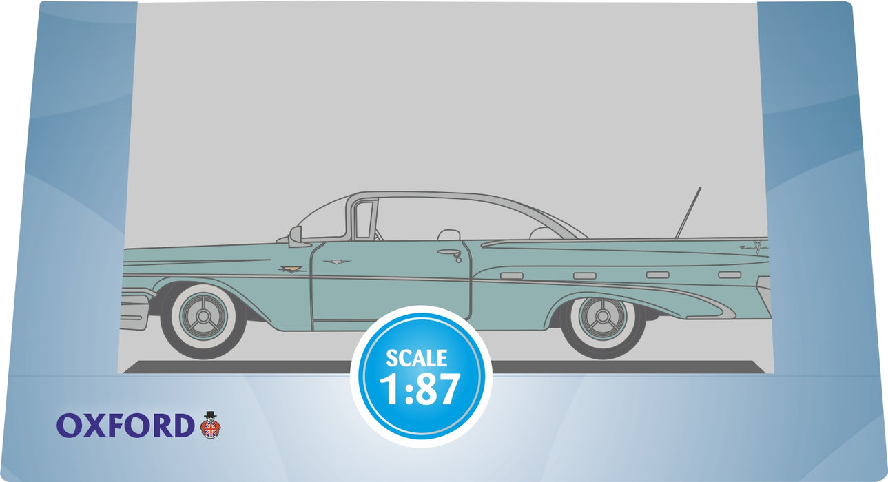 Oxford Diecast Pontiac Bonneville Coupe 1959 Seaspray Green 87PB59003 Pack