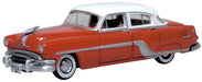 Oxford Diecast Coral Red/Winter White Pontiac Chieftain 4 Door 1954 87PC54004 1:87 HO Scale