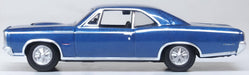 Oxford Diecast 1:87 Scale HO Pontiac GTO 1966 Fontaine Blue 87PG66001 Left