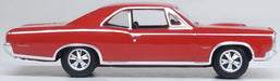 Model of the Montero Red Pontiac GTO 1966 by Oxford at 1:87 scale. 87PG66002 Right