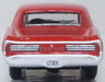 Model of the Montero Red Pontiac GTO 1966 by Oxford at 1:87 scale. 87PG66002 Rear