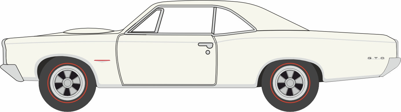 Oxford Diecast Pontiac GTO 1966 Cameo Ivory 1:87 Scale