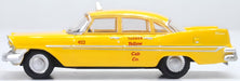 Model of the Tanner Yellow Cab Co. S California Plymouth Belvedere Sedan 1959 by Oxford at 1:87 scale. 87PS59002 Left