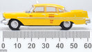 Model of the Tanner Yellow Cab Co. S California Plymouth Belvedere Sedan 1959 by Oxford at 1:87 scale. 87PS59002 Measurements