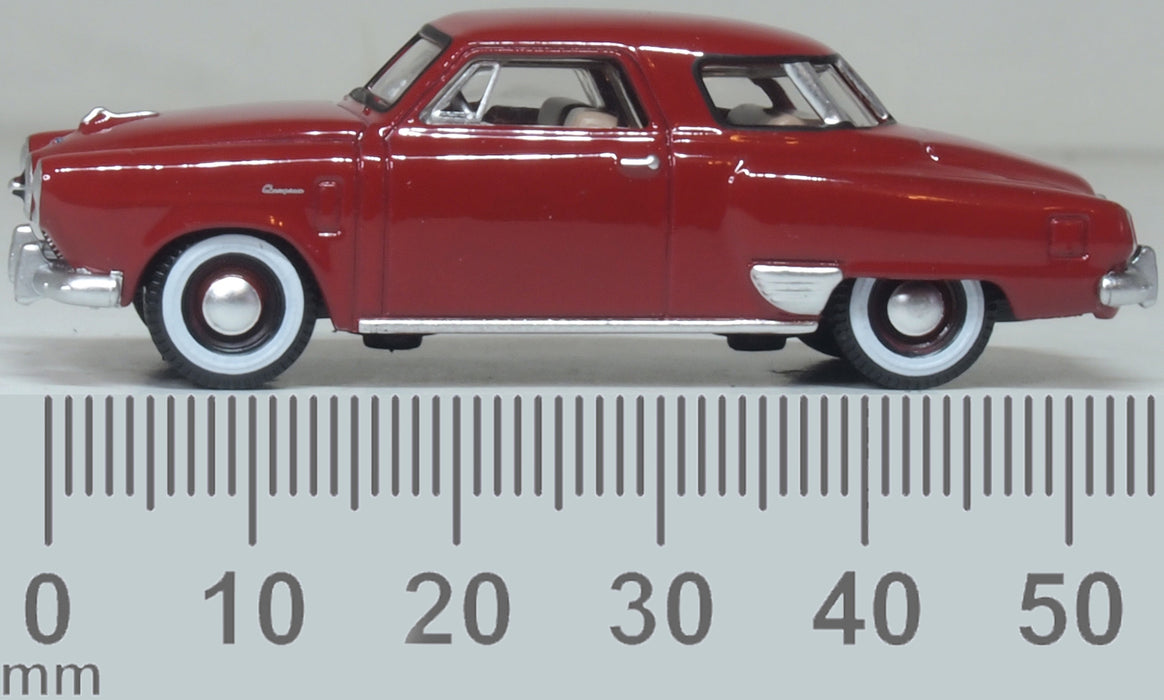 Oxford Diecast 1950 Studebaker Champion Starlight Coupe Commanche Red 1:87