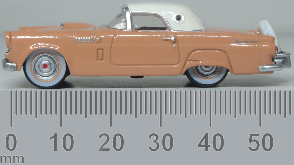 Oxford Diecast 1956 Ford Thunderbird Buckskin Tan/Cream 1:87 Scale