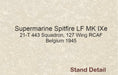 Oxford Diecast Spitfire Ixe 443 Sqn. RCAF AC098 1:72 Scale Plinth