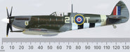 Oxford Diecast Spitfire Ixe 443 Sqn. RCAF AC098 1:72 Scale Measurements