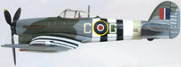 Oxford Diecast 121 Squadron RAF Holmsley South 1944 Hawker Typhoon Mk1 AC100 Left