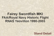 Oxford Diecast Fairey Swordfish FAA/RN Historic Flight. RNAS Yeovilton AC111 1:72 Scale Plinth Detail