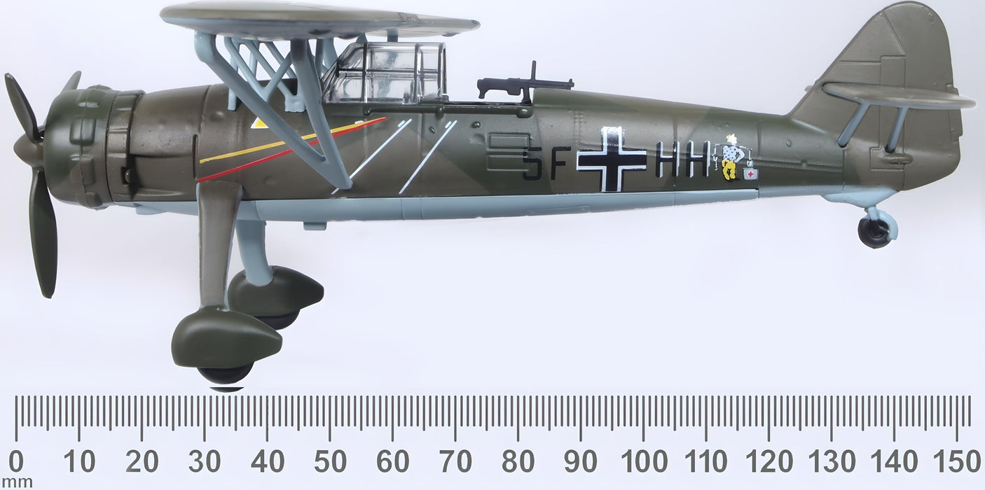 Oxford Diecast 1:72nd scale AC120 H.Gaub/G.Schroder A.F.U.Recon.Grp. Poland 1939 Henschel HS126 Measurements Non Swatika Version