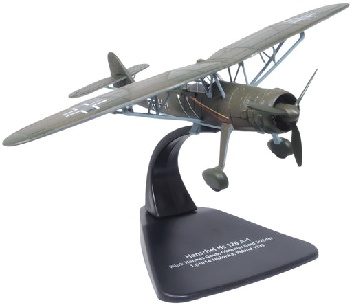 Oxford Diecast 1:72nd scale AC120 H.Gaub/G.Schroder A.F.U.Recon.Grp. Poland 1939 Henschel HS126 Non Swatika Version