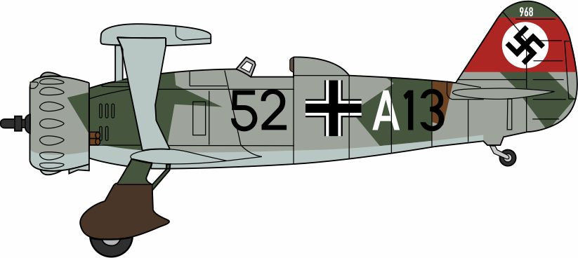 Oxford Diecast Henschel 123 7./Stg 165. Immelmann - Germany 1937 1:72