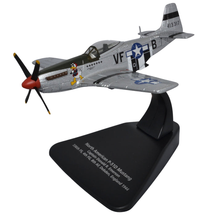 Oxford Diecast 1944 Mustang P51 Capt.d.r.emerson. 336th Fs 4th Fg. 8th Af. Debden UK 1:72