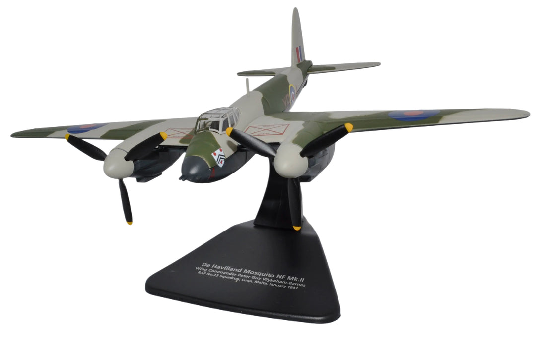 Oxford Diecast 1943 D H Mosquito NF MkII P.G.Wykeham-Barnes. Raf No.23 Sqn. Malta 1:72