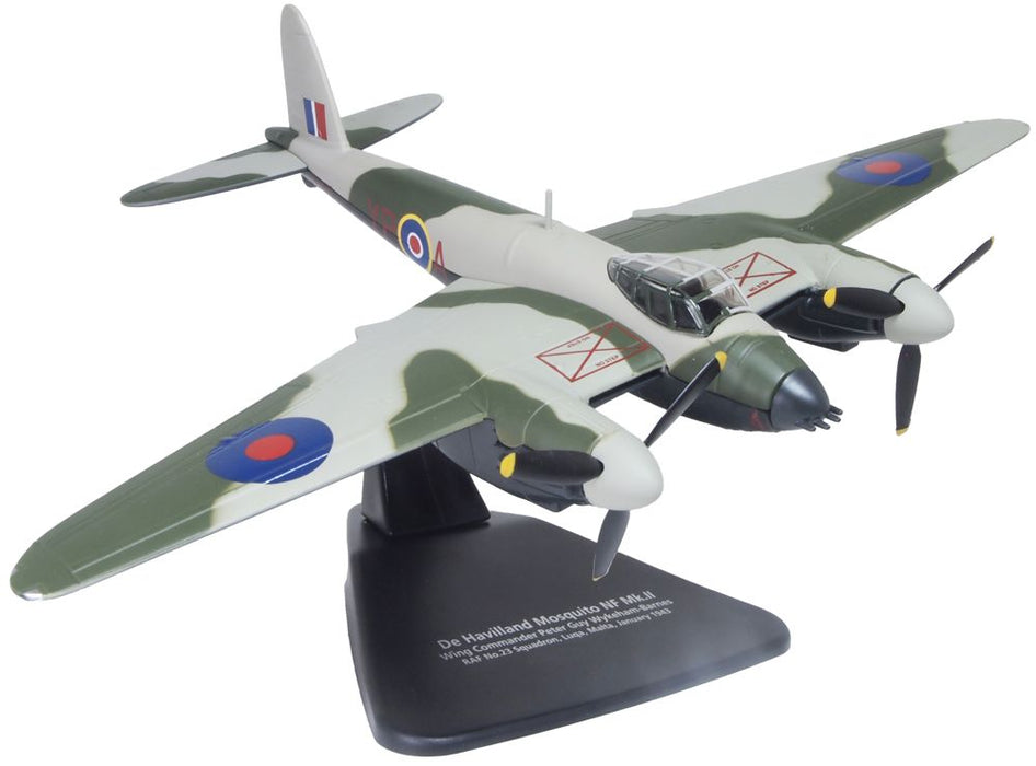 Oxford Diecast 1943 D H Mosquito NF MkII P.G.Wykeham-Barnes. Raf No.23 Sqn. Malta 1:72