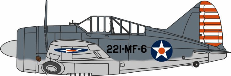 Oxford Diecast Brewster Buffalo Vmf-221 US Marine Corps Mcas Ewa Hawaii 1:72