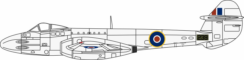 Oxford Diecast Gloster Meteor F3 616 Squadron Winter 1944/5 1:72 Scale