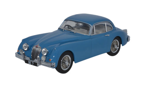 OXFORD DIECAST JAGXK150006 Jaguar XK150 Coupe Bluebird Blue  - D Campbell 1:43 Scale Model 