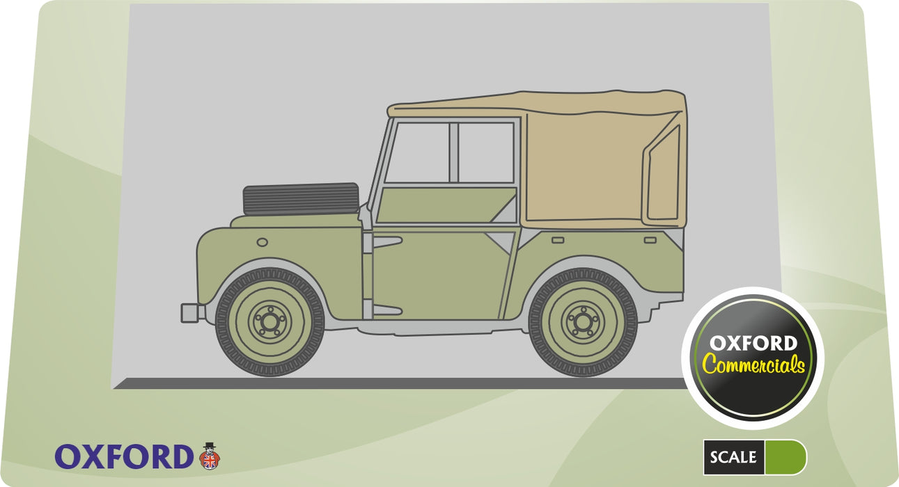 Oxford Diecast Sage Green (HUE) L/Rover Series I 80 - 1:76 Scale 76LAN180001 Pack