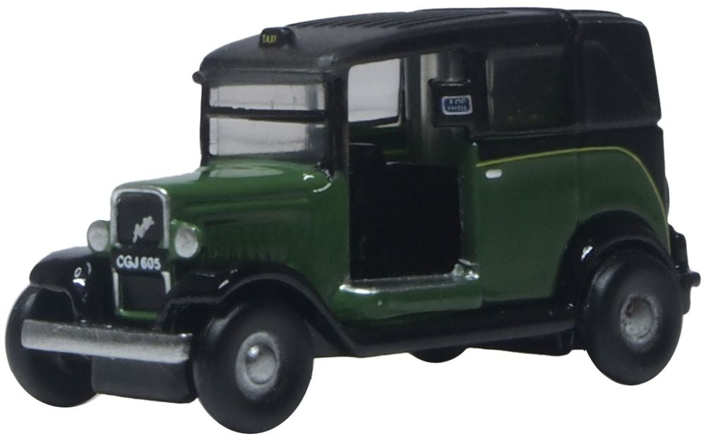 Oxford Diecast Austin Low Loader Taxi Green 1:148