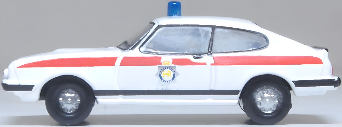 Oxford Diecast Ford Capri MkIII Merseyside Police 1:148 Scale