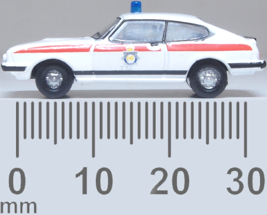 Oxford Diecast Ford Capri MkIII Merseyside Police 1:148 Scale