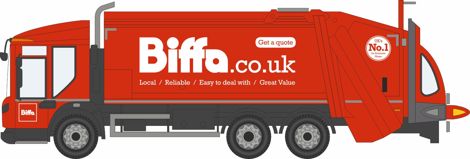 Oxford Diecast Dennis Eagle Refuse Truck Biffa 1:148