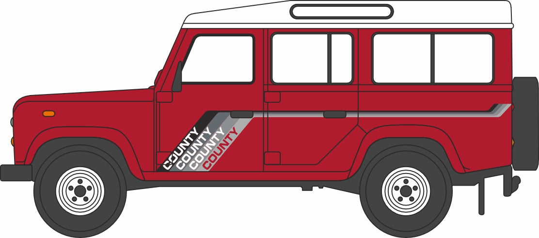 Oxford Diecast Land Rover Defender Lwb Masai Red 1:148 Scale