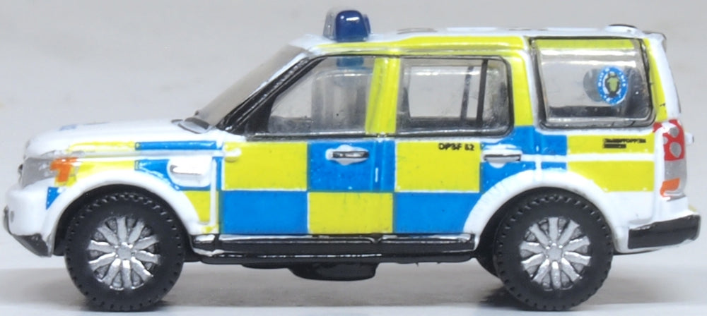 Model of the Land Rover Discovery 4 West Midlands Police by Oxford at 1:148 scale.