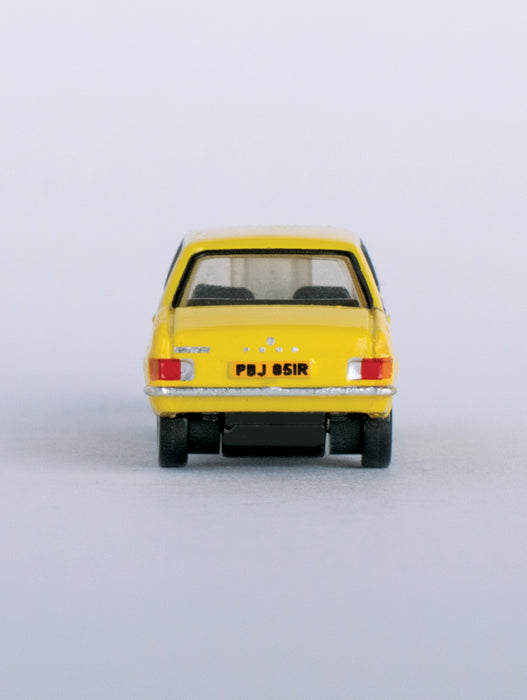 Oxford Diecast Ford Escort Mk2 Signal Yellow 1:148 Scale