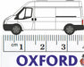 Oxford Diecast White Transit LWB High - 1:148 Scale NFT006 Measurements