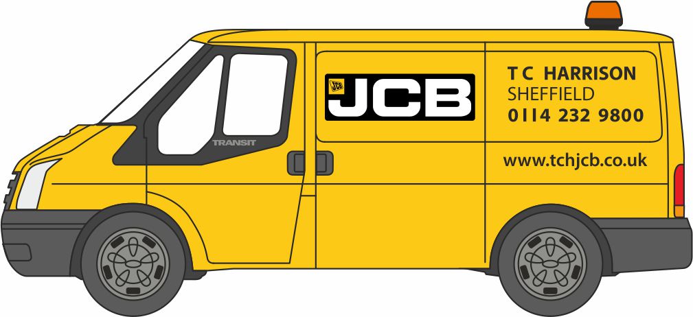 Oxford Diecast Ford Transit MK5 JCB 1:148 Scale