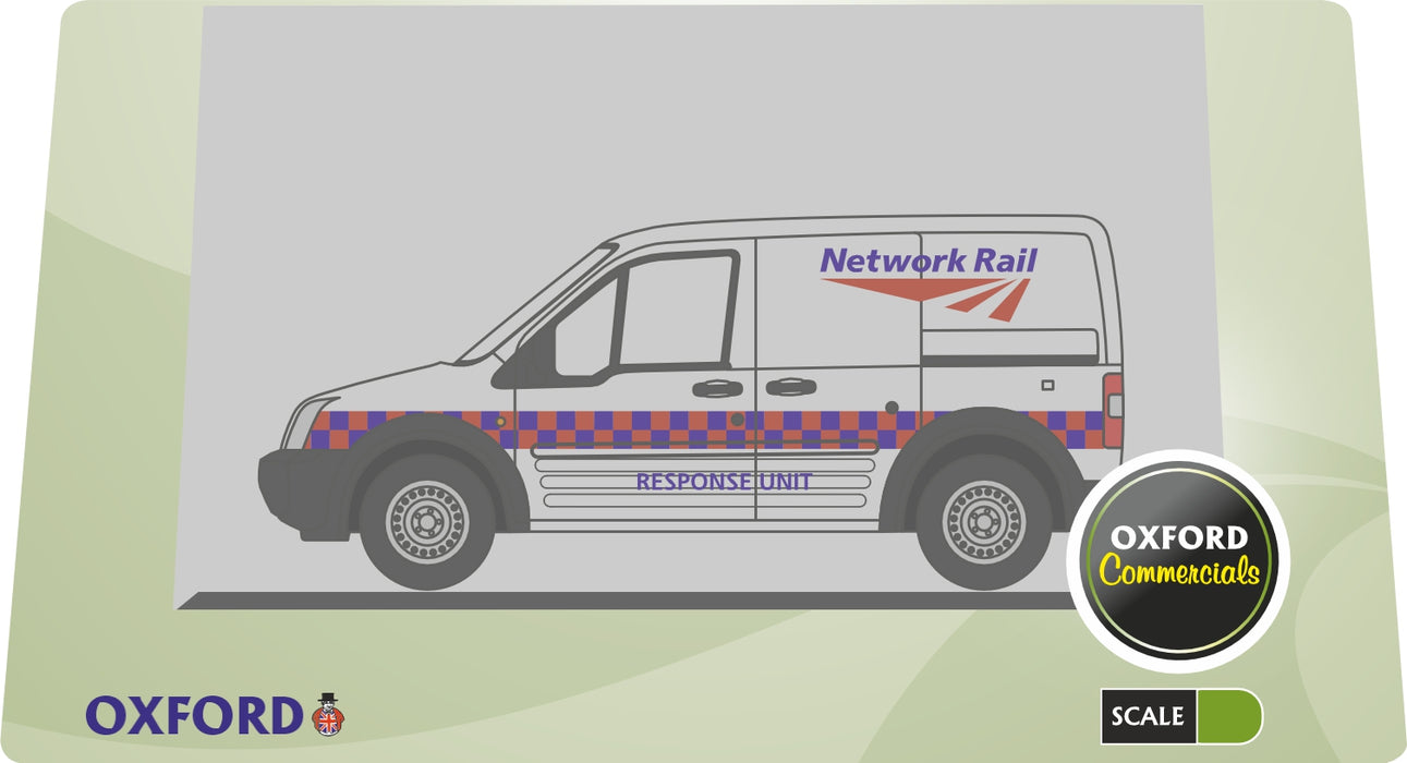 Oxford Diecast Network Rail Ford Transit Connect 1:148 N Scale model pack