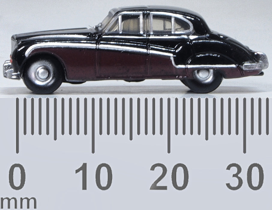 Oxford Diecast Black Imperial Maroon Jaguar Mk8/9 NJAG9004 Measurements