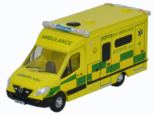 Oxford Diecast Mercedes Ambulance Wales NMA001