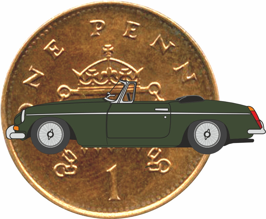 Oxford Diecast 1:148 scale MGB Roadster British Racing Green NMGB003 small model