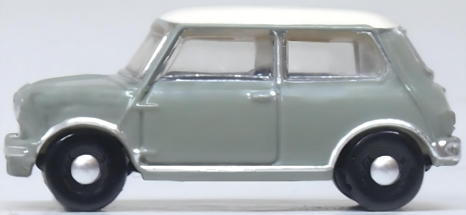 Oxford Diecast Tweed Grey-OEW Classic Mini NMN009 N Scale Left