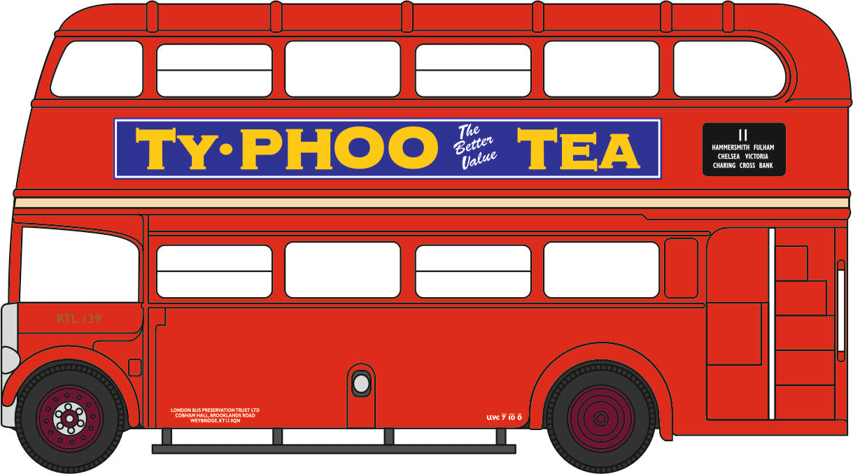 Oxford Diecast RTL Bus London Transport 1:148