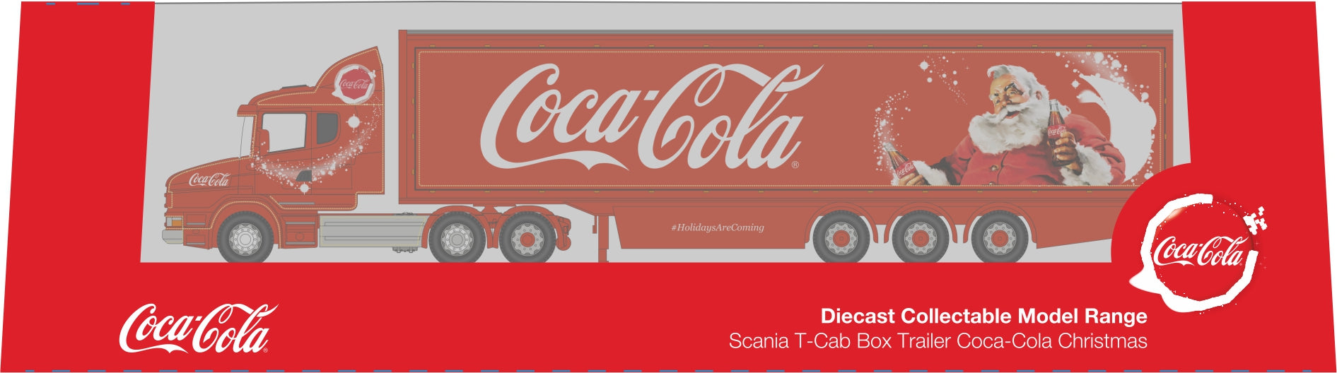 Oxford Diecast Scania T Cab Box Trailer Coca Cola Xmas NTCAB007CC Pack