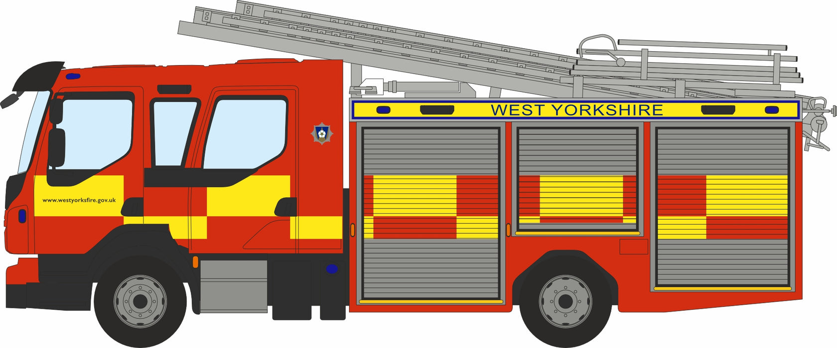 Oxford Diecast Volvo FL Emergency One West Yorkshire Fire & Rescue 1:.148