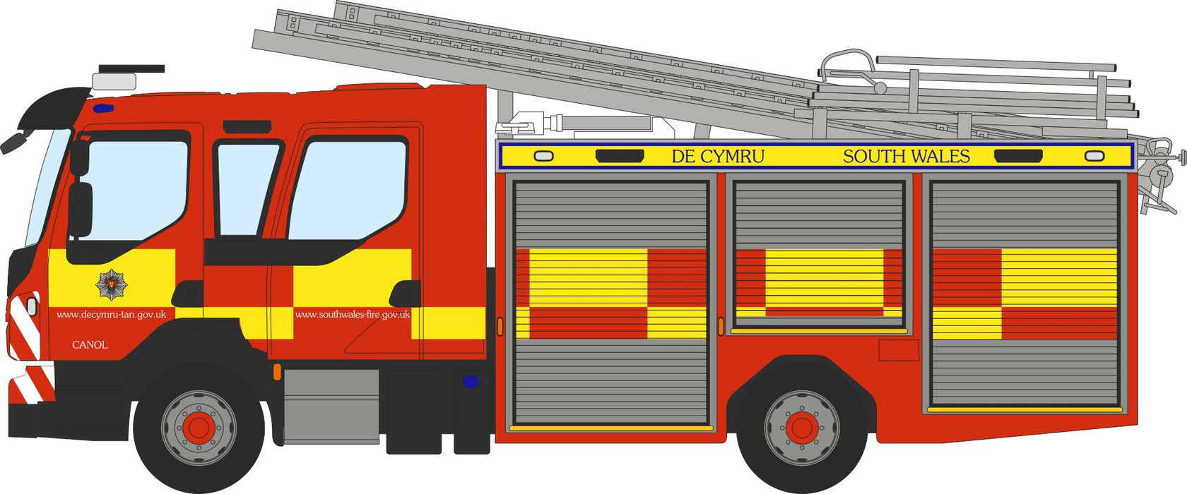 Oxford Diecast Volvo FL Emergency One South Wales Fire & Rescue 1:148 Scale