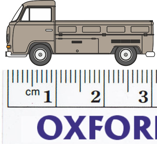 Oxford Diecast Light Grey Pick Up NVW002 Oxford Diecast Measurements