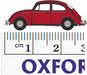 Oxford Diecast Ruby Red VW Beetle - 1:148 Scale NVWB002 Size