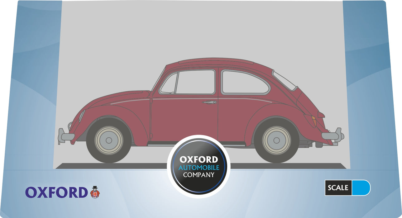 Oxford Diecast Ruby Red VW Beetle - 1:148 Scale NVWB002 Pack