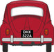 Oxford Diecast Ruby Red VW Beetle - 1:148 Scale NVWB002 Rear