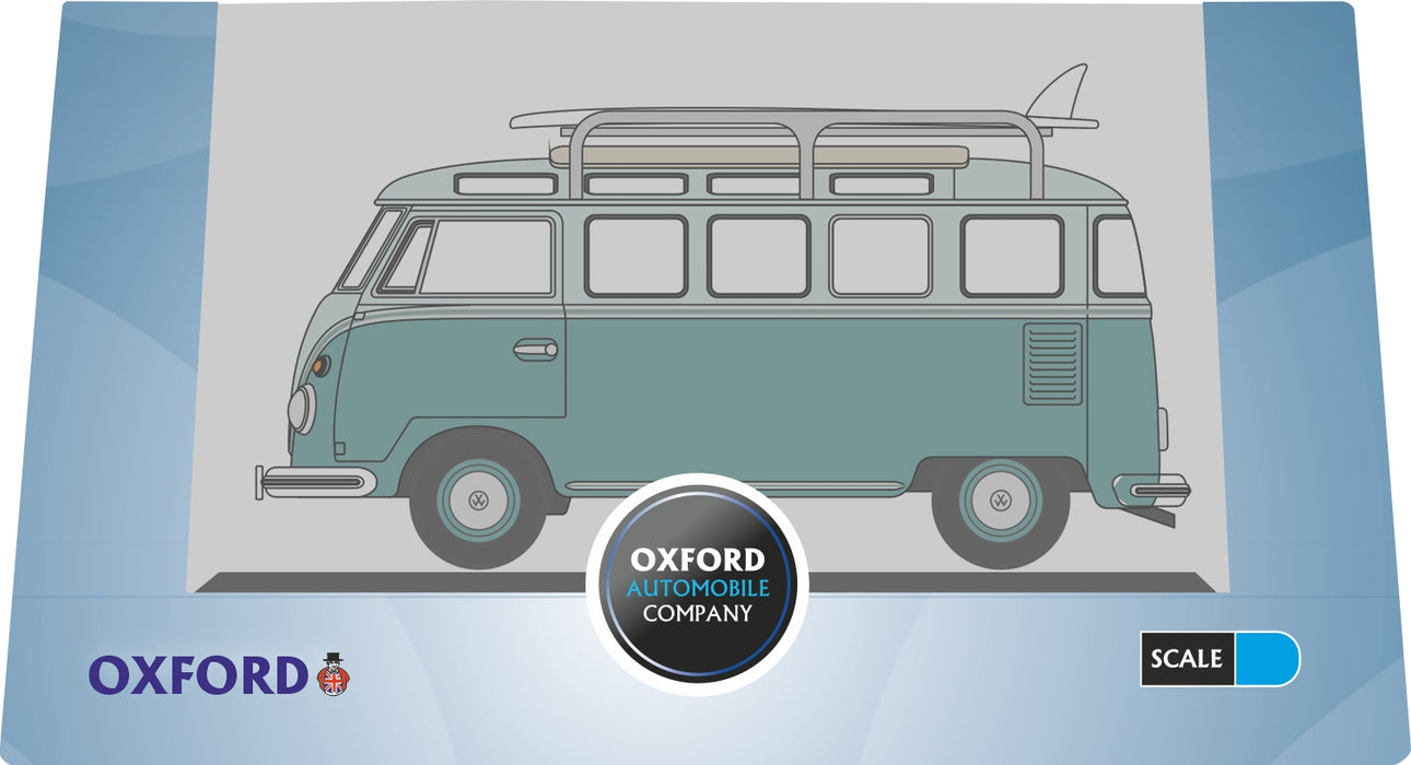 Oxford Diecast Turquoise Blue White VW T1 Samba Bus NVWS005 Pack