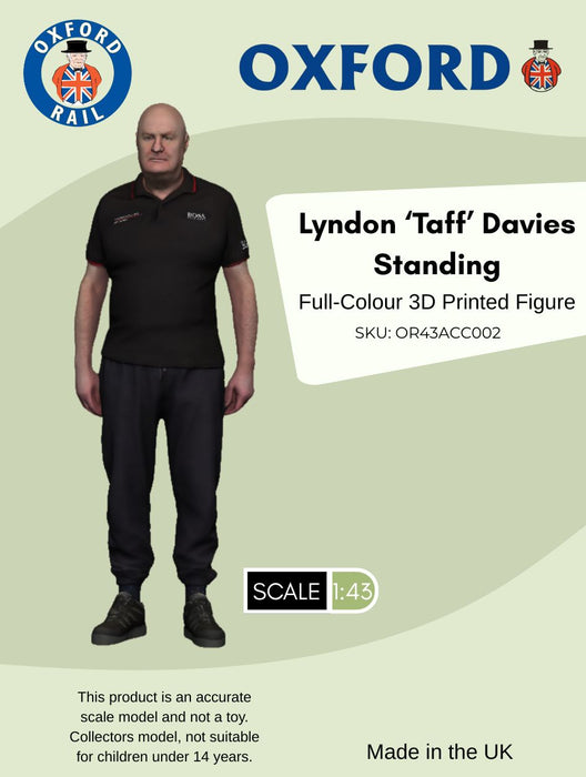 ModelU Lyndon 'Taff' Davies Standing Full Colour 3D Print  1:43 Scale