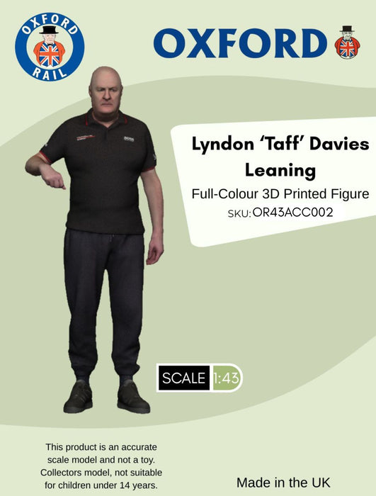 ModelU Lyndon 'Taff' Davies Leaning Full Colour 3D Print 1:43 Scale